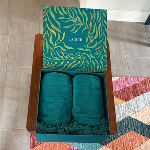 La Mer Exclusive Luxury Turquoise Bath Towel Duo